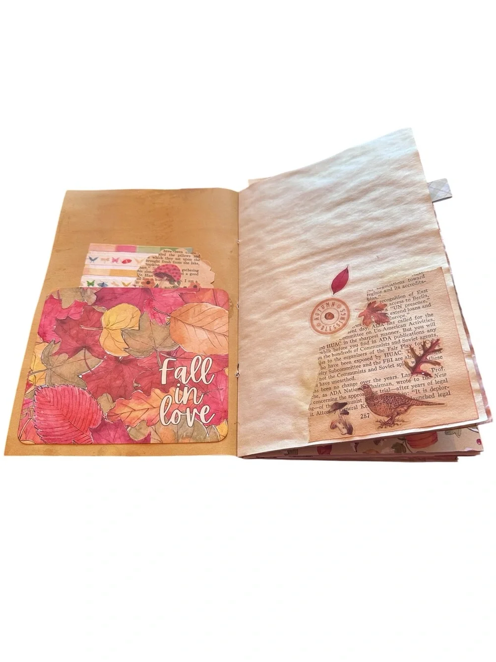 Handmade Junk Journal Fall Theme One of a Kind!